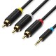 Vention Cable Estéreo BCBBG/ Jack 3.5 Macho - 3x RCA Macho/ 1.5m/ Negro